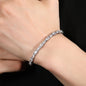Hip-hop zircon-encrusted emerald color-matching tennis chain