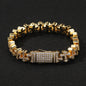 Hip-hop 11.5MM zircon-encrusted cross bracelet