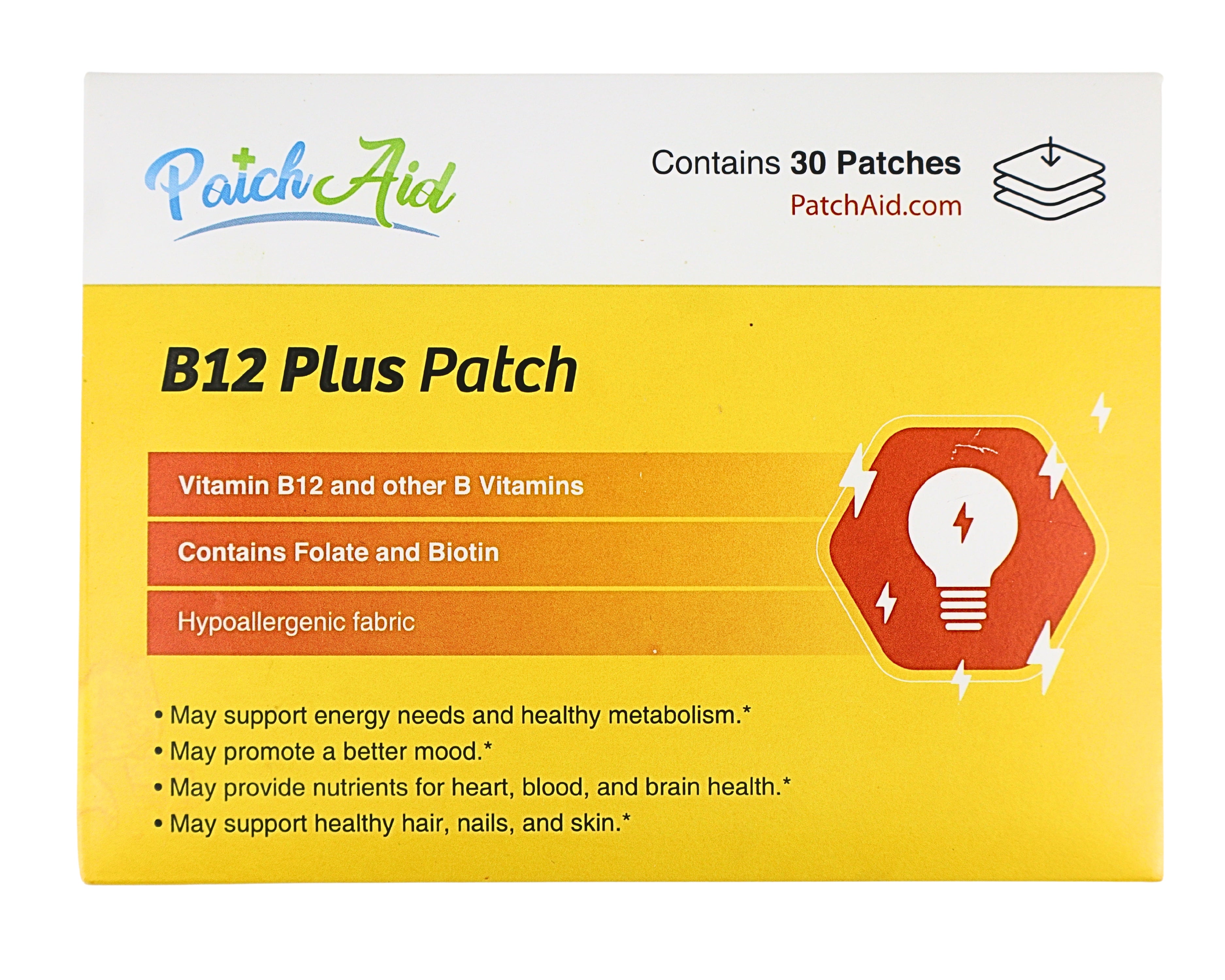 B12 Energy Plus Vitamin Patch - 30 ct
